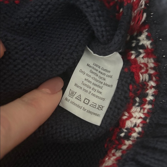 Janie and Jack Navy and Red Crewneck Sweater - Picture 3 of 3